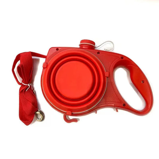 Portable and multifunctional 3-in-1 dog leash foldable pet kettle garbage bag dispenser dog accessories